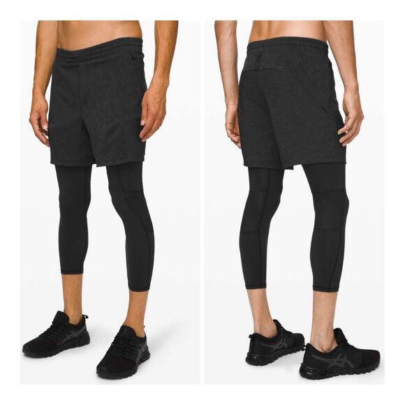 NWT Lululemon Men’s Active Expert Short Tight 6” Workout Gym Zip Pockets Medium - Picture 1 of 14